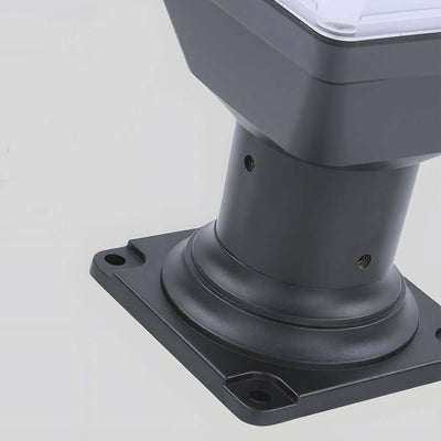 Garder Square Solar LED Aluminum Outdoor Pier Post Light
