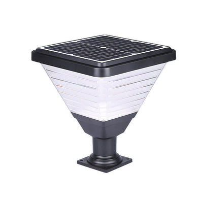 Garder Square Solar LED Aluminum Outdoor Pier Post Light