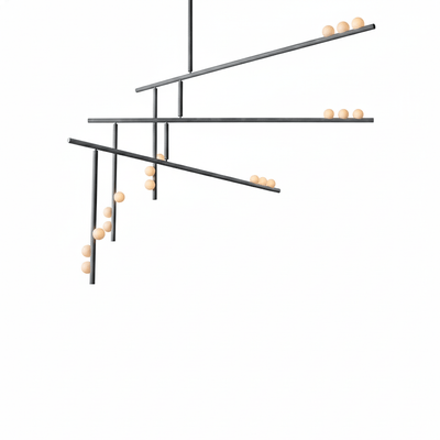Miraview Brass Glass Drop Chandelier
