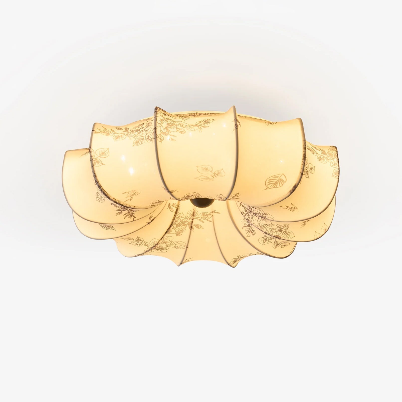 Vivaria Premium Nordic Art Wood Fabric Ceiling Light