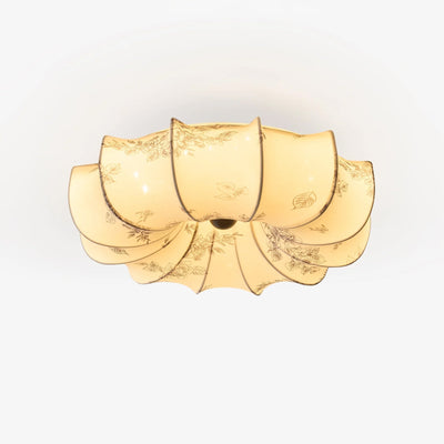 Vivaria Premium Nordic Art Wood Fabric Ceiling Light