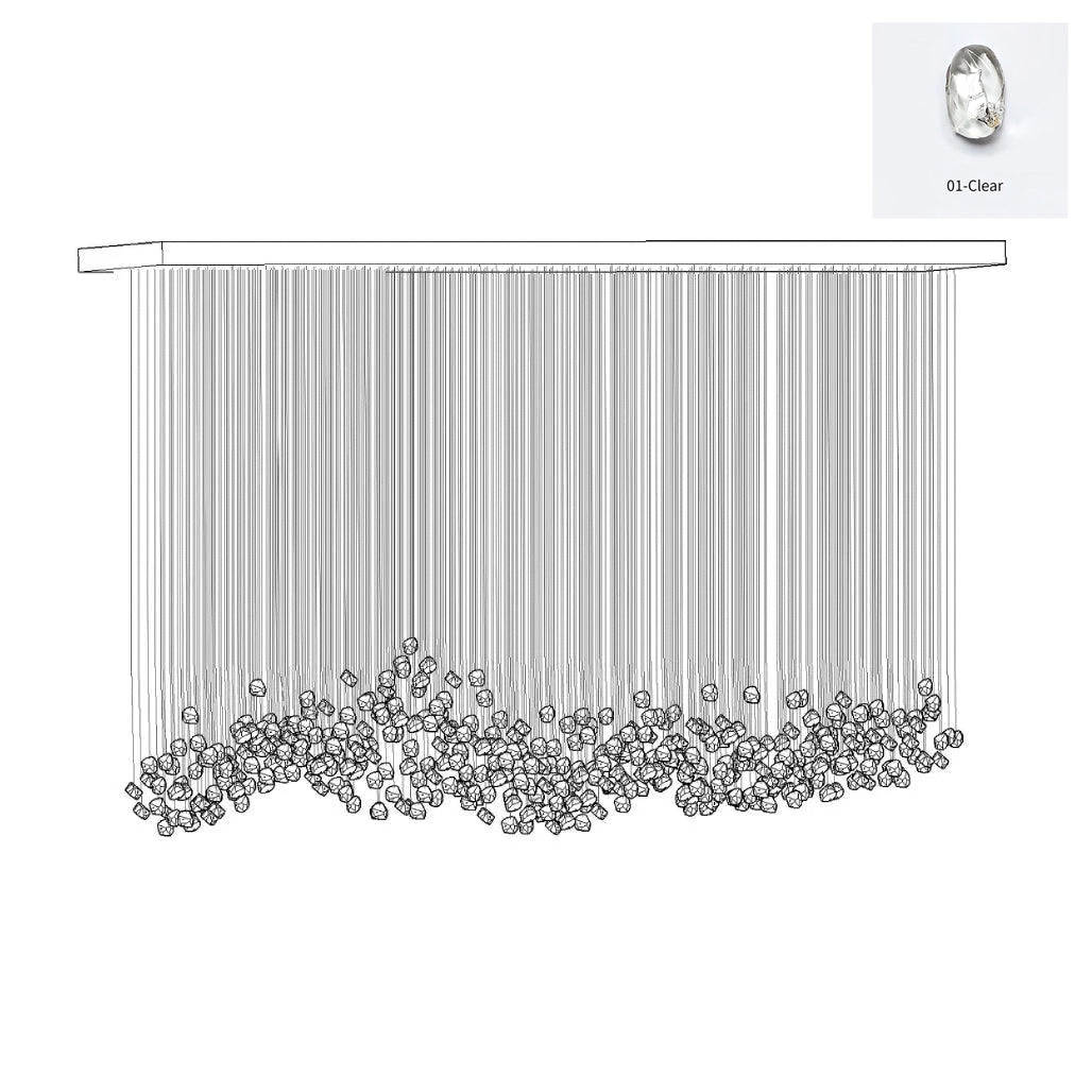 Belora Postmodern Luxury Stone Crystal Chandelier