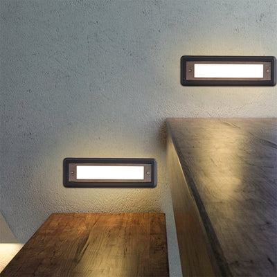 Gal LED Recessed Minimalist Aluminum Outdoor Step Lights