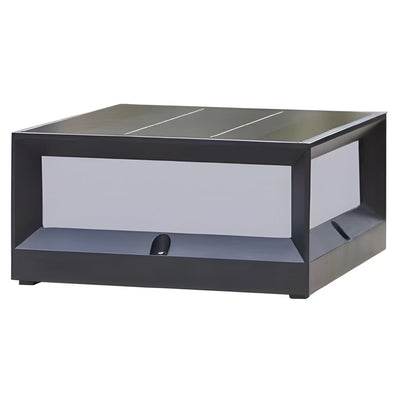 Una Square Unique Modern Metal Solar Outdoor Lights