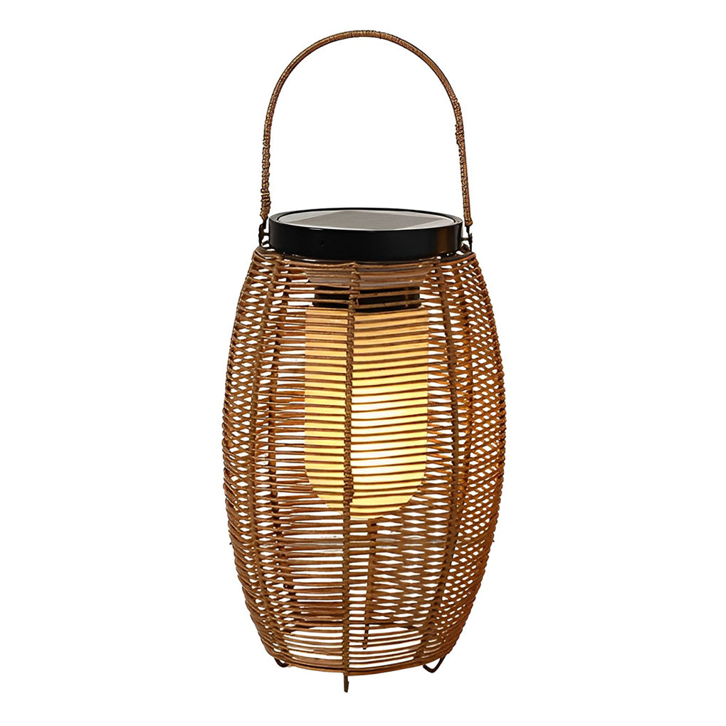 Pandoray Portable LED Solar Rattan Outdoor Floor Lamp