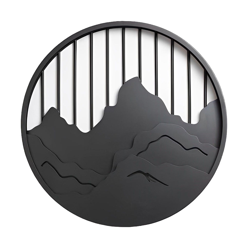Mytle Round Mountain Scenery Iron Outdoor Wall Sconce