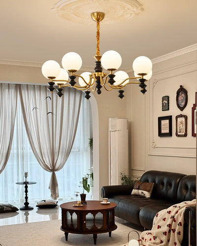 Ordore Traditional Elegance Vintage Wood Chandelier