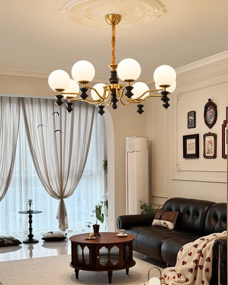 Ordore Traditional Elegance Vintage Wood Chandelier