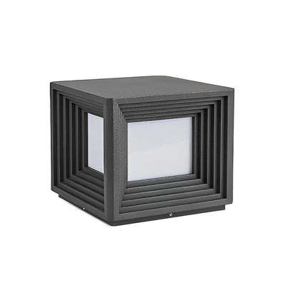 Square Creative LED Modern Steel Outdoor Post Caps Lights