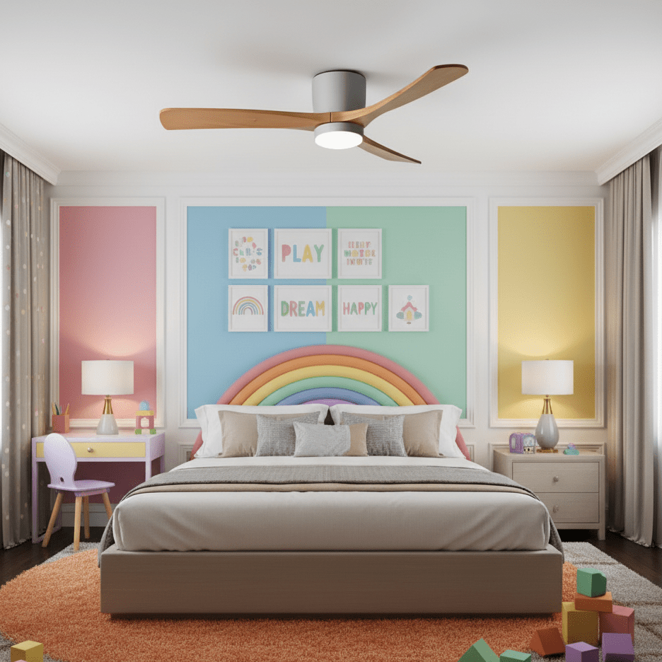 Dovervale Wooden Ceiling Fan Light