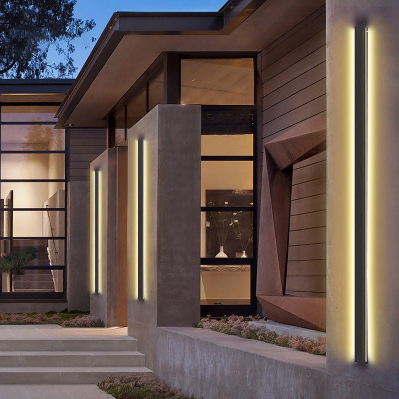 Sprike Linear Modern Iron Outdoor Wall Porch Lights
