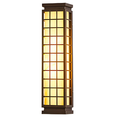 Horace Classic Rectangular Vintage Marble Outdoor Wall Lights