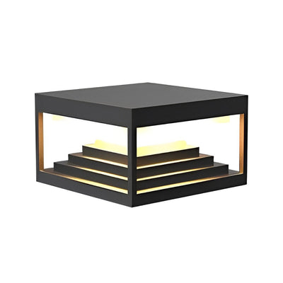 Wane Square Creative LED Steel Outdoor Post Caps Lights