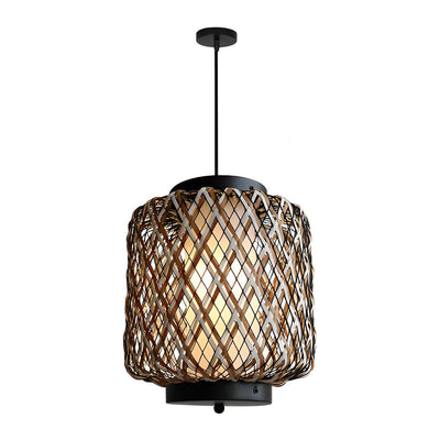 Orvee Rustic Modern Rattan Outdoor Pendants Lights