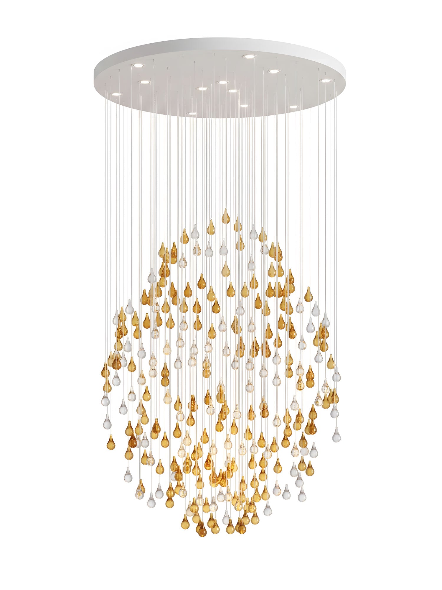 Droplets Cascading Chandelier