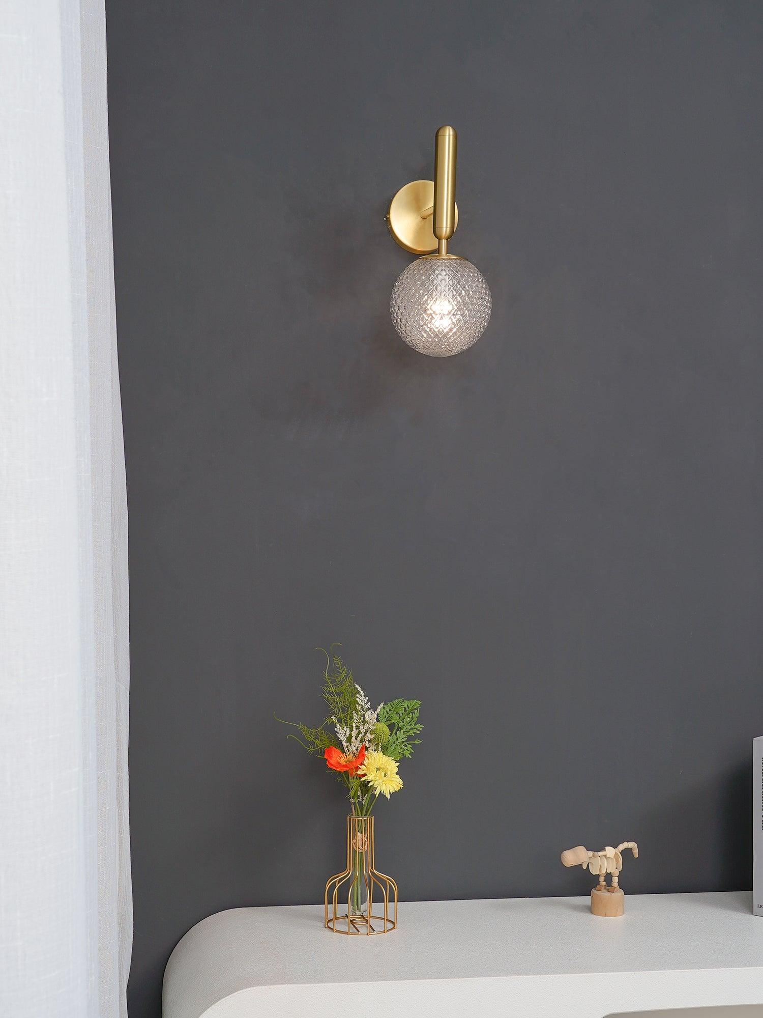 Kynlo Wall Lamp Plug In Glass Globe Nordic