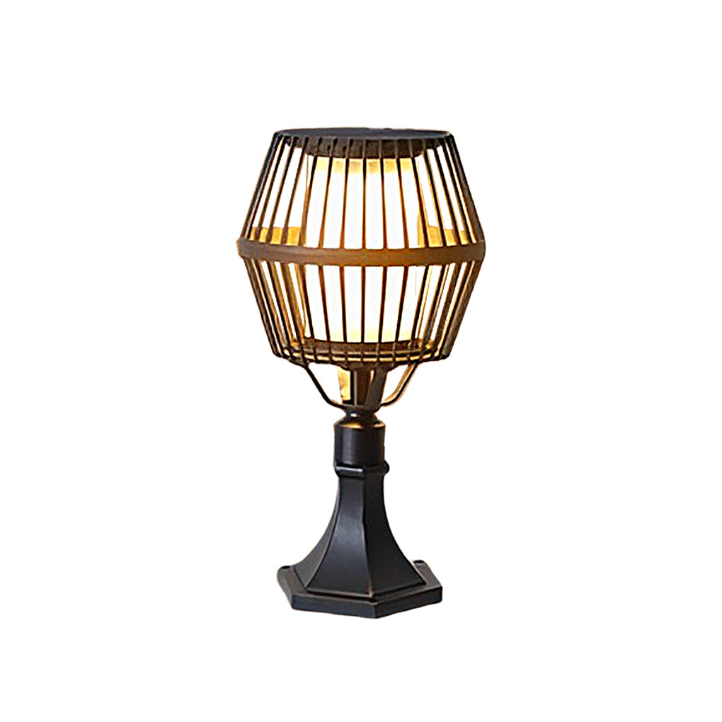 Deirdre Modern Solar Caged Aluminum Outdoor Lanterns