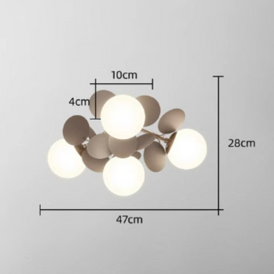 Aria Multicolored Flower Branch Chandelier Living Room - Neutral Decor
