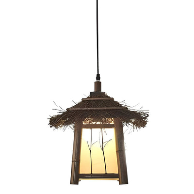 Wyne Branch Pattern Versatile Bamboo Outdoor Light