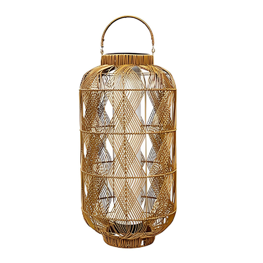 Ase LED Retro European Portable Rattan Outdoor Floor Lamp