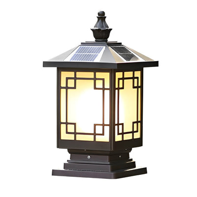 Bertte Retro Grilles LED Aluminum Outdoor Fence Post Lights