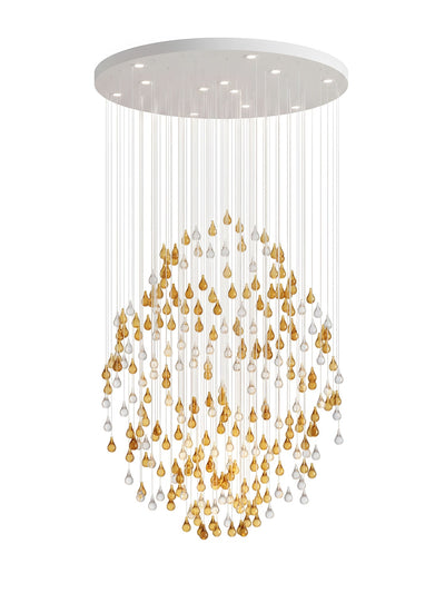 Droplets Cascading Chandelier