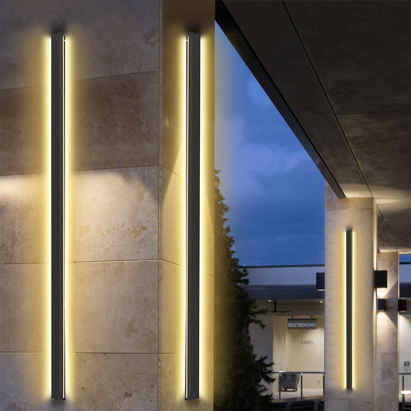 Teres LED Long Linear Minimalist Iron Outdoor Wall Lights