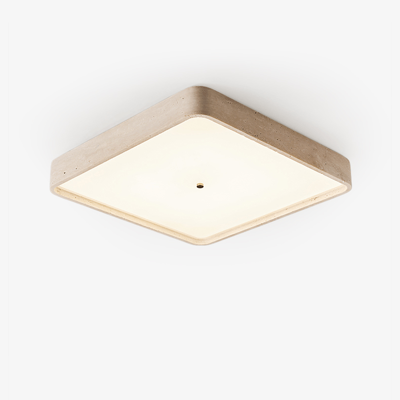 Ormian  Travertine Square Ceiling Light
