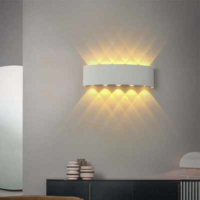 Ray Modern Rectangular Outdoor Wall Lamp Water-Wave - Neutral Decor
