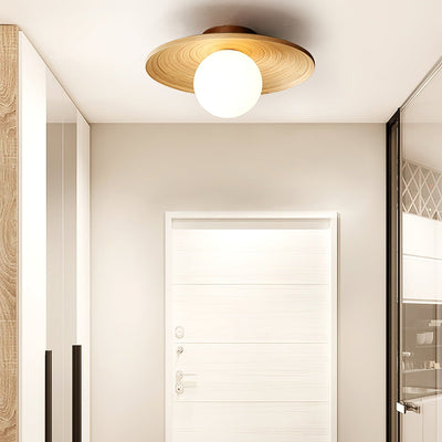 Ivoris Ceiling Light Soluna Wood Orbital