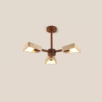 Hedra  Travertone  Geometric  Chandelier