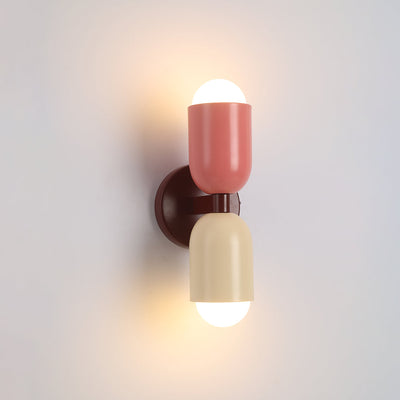 Valentina Modern Art Decoration Double-Headed Colorful Wall Lamp - Neutral Decor