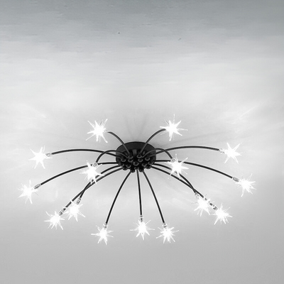 Arisha Art Deco Starry Glass Flush Mount Ceiling Light - Neutral Decor