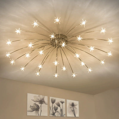 Arisha Art Deco Starry Glass Flush Mount Ceiling Light - Neutral Decor