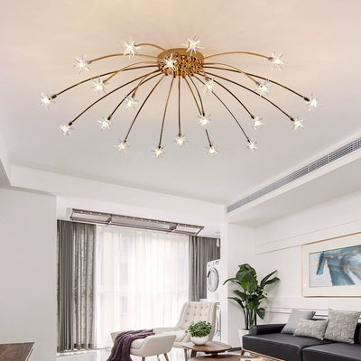 Arisha Art Deco Starry Glass Flush Mount Ceiling Light - Neutral Decor