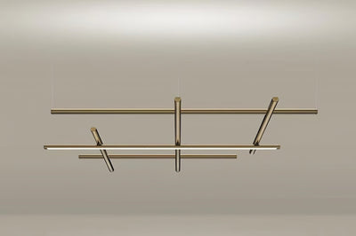 Caelian Geometric Linear Grid Pendant Lamp