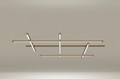 Caelian Geometric Linear Grid Pendant Lamp