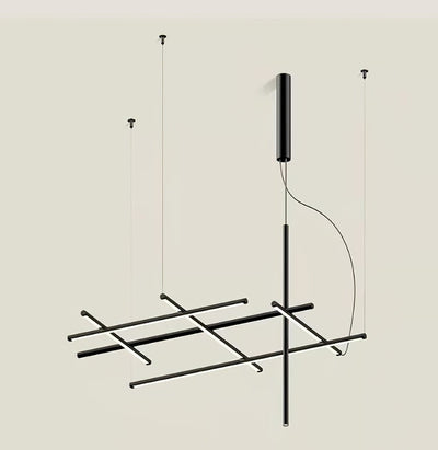 Caelian Geometric Linear Grid Pendant Lamp