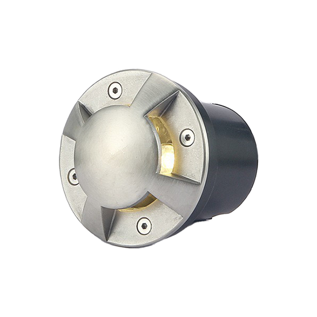 Welrn Round Modern LED Aluminum Outdoor Step Lights