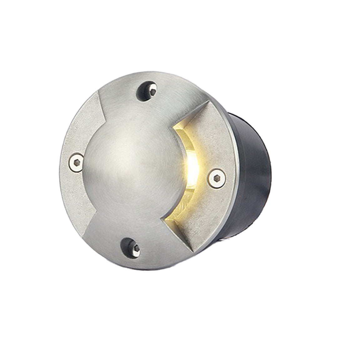 Welrn Round Modern LED Aluminum Outdoor Step Lights