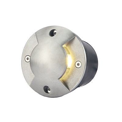Welrn Round Modern LED Aluminum Outdoor Step Lights