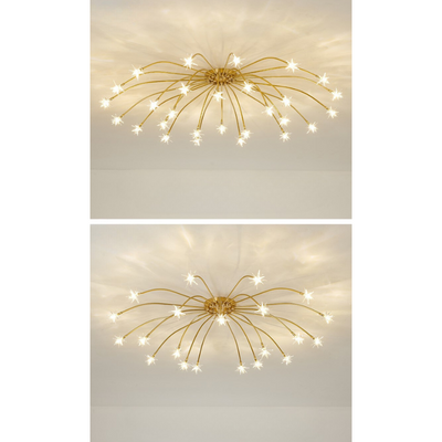 Arisha Art Deco Starry Glass Flush Mount Ceiling Light - Neutral Decor