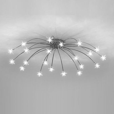 Arisha Art Deco Starry Glass Flush Mount Ceiling Light - Neutral Decor