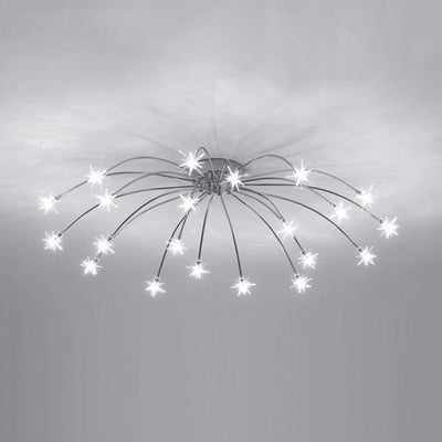 Arisha Art Deco Starry Glass Flush Mount Ceiling Light - Neutral Decor