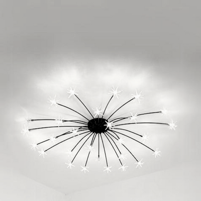 Arisha Art Deco Starry Glass Flush Mount Ceiling Light - Neutral Decor