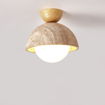 Solana Travertine Ceiling Light - Neutral Decor