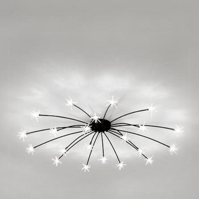 Arisha Art Deco Starry Glass Flush Mount Ceiling Light - Neutral Decor