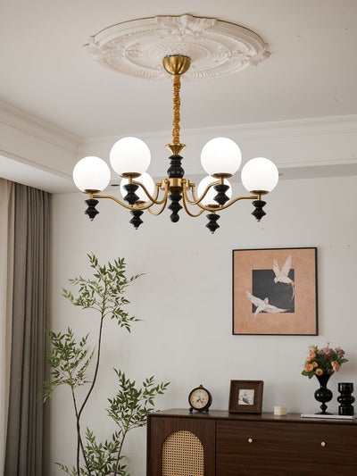 Ordore Traditional Elegance Vintage Wood Chandelier