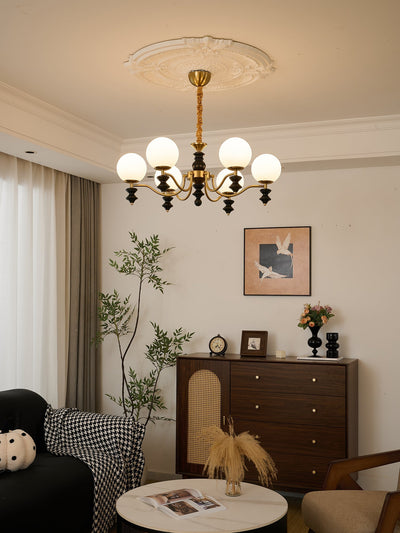 Ordore Traditional Elegance Vintage Wood Chandelier