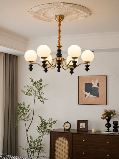 Ordore Traditional Elegance Vintage Wood Chandelier